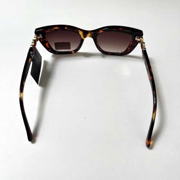 New Original TRUE RELIGION Cat Eye Sunglasses Tortoise Shell Acetate Rhinestones main image 5